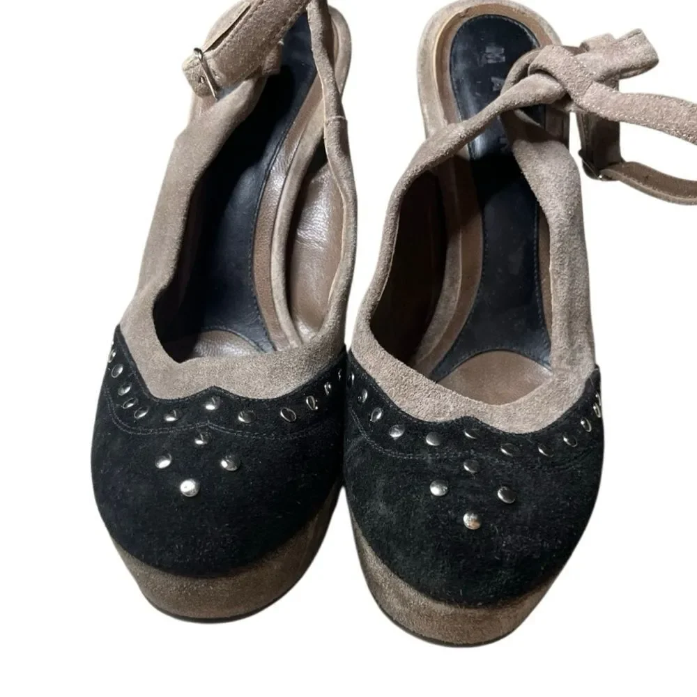 Marni Elegant Gray Platform Heels Size 8